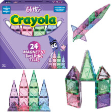 CreateOn Crayola Glitter Magnetiska plattor Byggset fr barn Magnetiska plattor Barn Byggleksaker STEM & Montessori Leksaker fr pojkar och flick