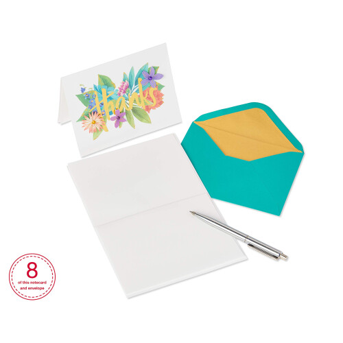 Papyrus takkekort med konvolutter Botanisk blomster (8-Count) 2