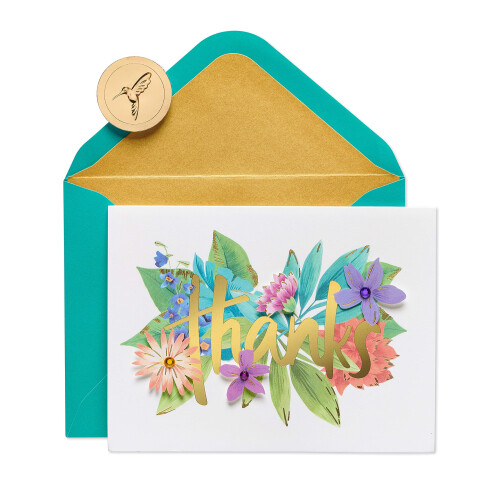 Papyrus takkekort med konvolutter Botanisk blomster (8-Count)