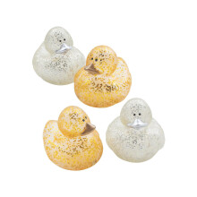 Fun Express Guld & S?lv Glitter Sparkle Rubber Ducks - 12 stykker | Baby Shower Strand Pool F?dselsdag Badekar leget?j