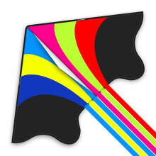 Mint's Colorful Life Rainbow Delta Kite Polyester; Glasfiber Stort 5-18 mph vindomr?de alderen 3-80 W/6 b?ndhaler Perfekt til rejser