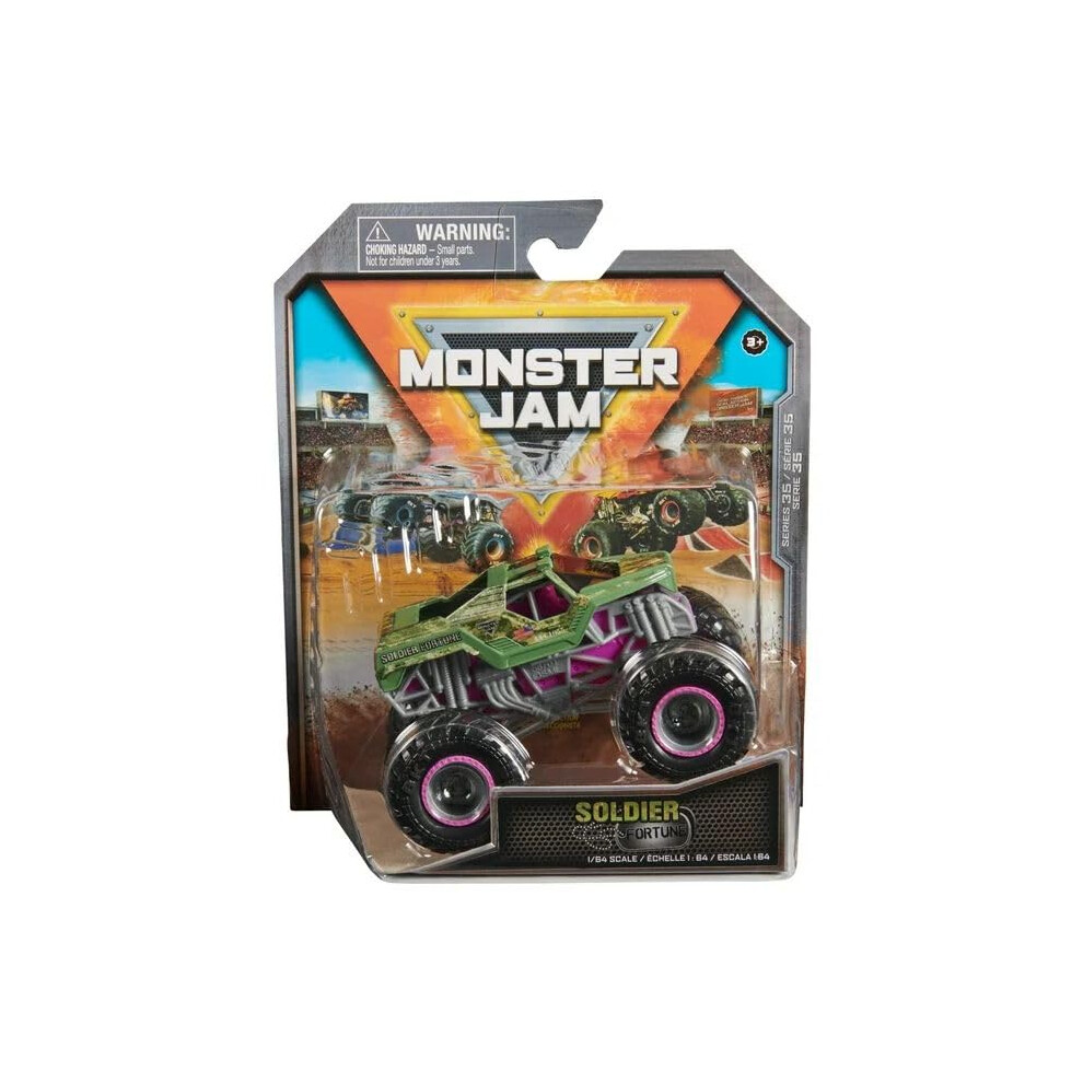 Monster Jam 2024 Official 1:64 Diecast Truck Series 35 Danger Divas Soldier Fortune-image-OPC-PHFKNYG-NEW