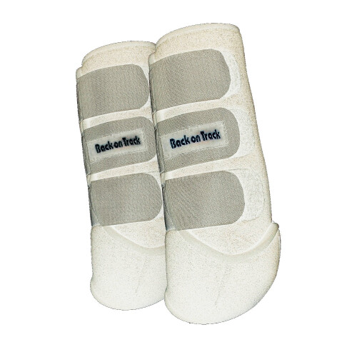 Back on Track Therapeutic Horse Exercise Boots for Hind Legs White Medium