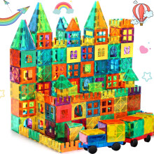 FNJO TILES MAGN   TIQUES 100PCS BLACKS MAGANTS MAGANTS BUILDAGE CONSTRUCTION CONSTRUCTION CADE TOT POUR LES ENFANTS 3+ gar   ons et filles maternelle