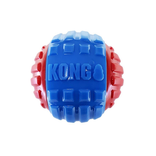 KONG KONG CoreStrength Rattlez Bal Hondenspeelgoed Blauw/Rood, Groot