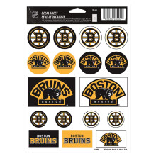 Wincraft NHL Boston Bruins Vinyl Sticker Sheet 5 """" X 7 """"