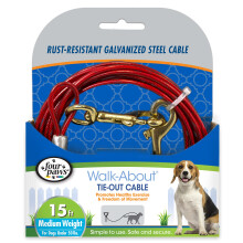 Fyra tassar Medium Weight Dog Tie Out-kabel