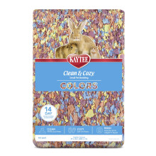 Kaytee Clean y acogedor Color Redding de animales pequeos con Kaleidoscope de control de olor extremo 49.2 litros