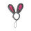 Midlee Easter Bunny Grey & Pink Rabbit ?rer til store hunde Pandeb?nd med hale 3