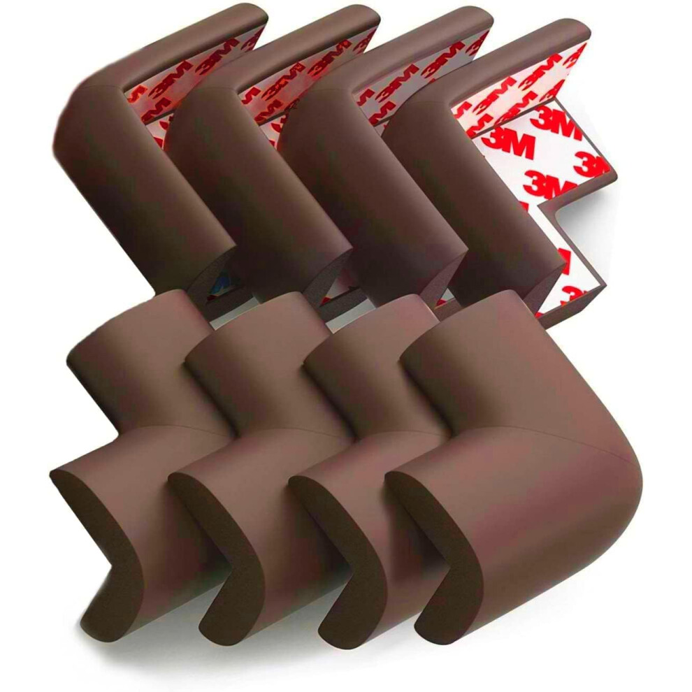 8 Pack Corner Protecteurs Baby Proof Meubles Corner Et Bord Brochers De S Curit Soft Rubbery Mousse Coussins Coussins 3M Gardes D'angle Cach Es-image