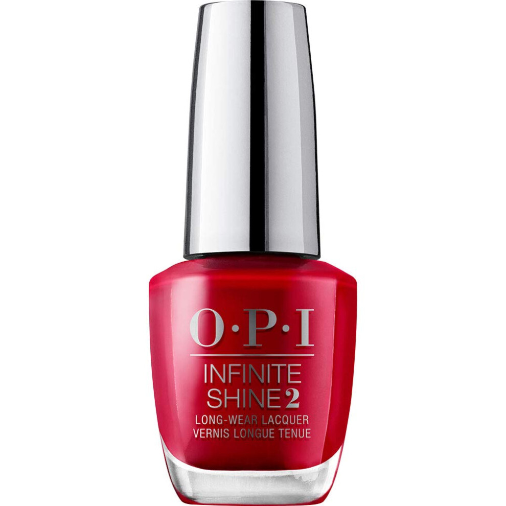 OPI Infinite Shine 2 Long-Wear Lacquer  Color So Hot it Berns  Red Long-Lasting Nail Polish  0.5 fl oz
