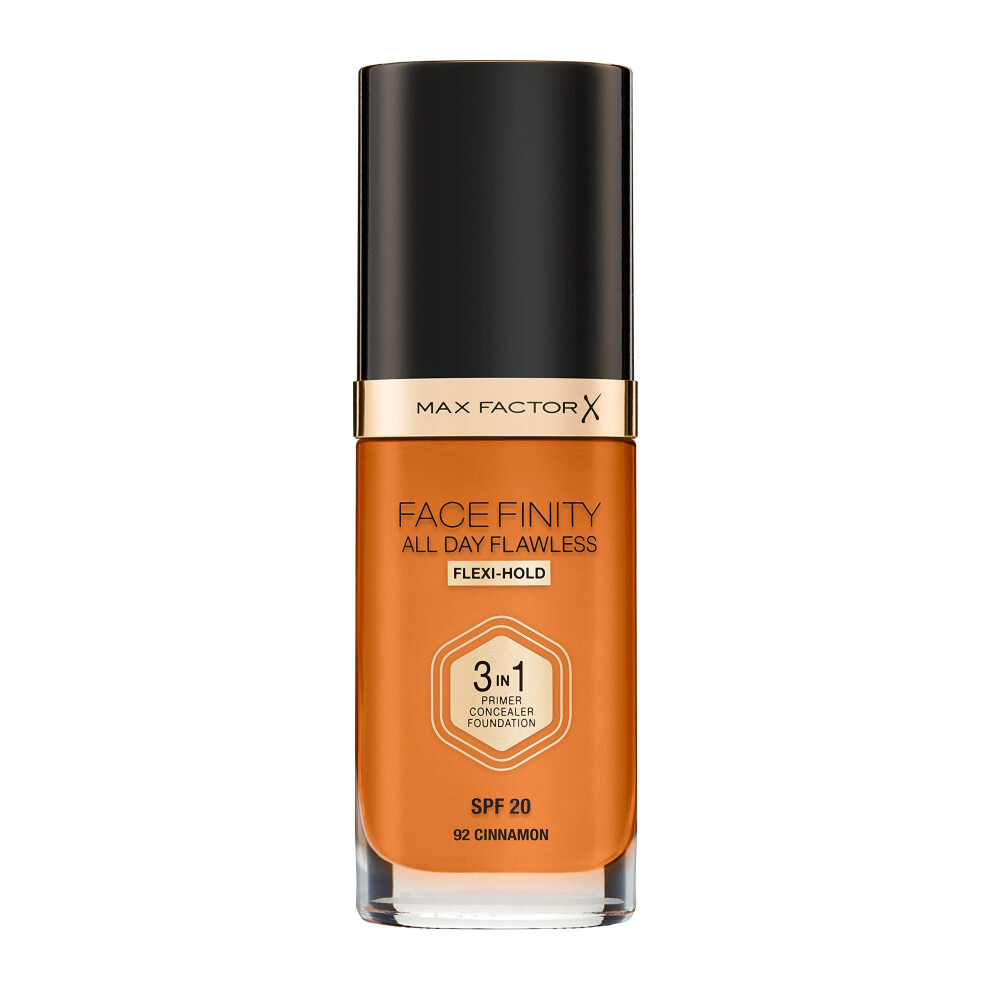 Max Factor Facefinity 3-In-1 All Day Flawless Liquid Foundation Spf 20-98 Warm Hazelnut 30 Ml