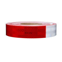 3M Diamond Grade 983-23 ES Red / White Reflective Tape - 2 in Width x 150 ft Length - 0.014 to 0.018 in Thick - 31031 [PRICE is per ROLL]