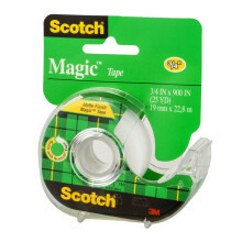 3M Scotch 122L-GC Clear Office Tape - 3/4 in Width - 83456 [PRICE is per ROLL]