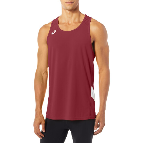 Asics ASICS Team Sweep Singlet, Cardinal/Wit, 3X-Groot