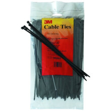 3M 06200 Weather-Resistant Miniature Cable Tie 4-Inch Black 100-Count