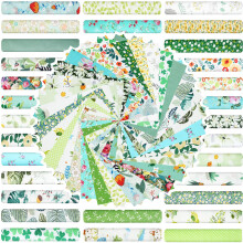 Tatuo 30 st 10"""" quiltande bomullstyg fyrkantiga blommor frskurna tyger fyrkantiga ark fr smnad Scrapbooking DIY Craft Patchwork (grn blommig