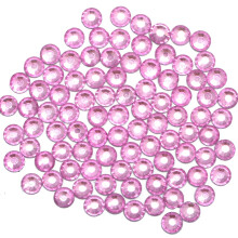 3000 kappaletta Hot Fix Glass -tasakantaisia ??strassikiviä HotFix pyöreitä kristallihelmiä (vaaleanpunainen SS10)