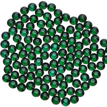 1000 kappaletta Hot Fix Glass Tasakantastrasseja HotFix Round Crystal Gems (Emerald SS20)