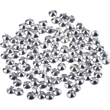 1500 kappaletta Hot Fix Glass -tasakantaisia ??strassikiviä HotFix Round Crystal Jalokivet (Labrador Silver SS16)