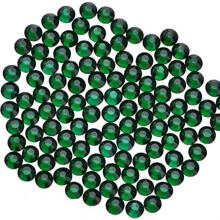 3000 Pieces Hot Fix Glass Flatback Rhinestones HotFix Round Crystal Gems (Emerald SS10)