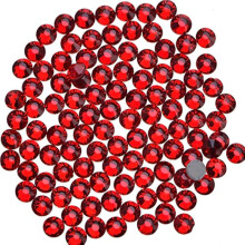 1500 Pieces Hot Fix Glass Flatback Rhinestones HotFix Round Crystal Gems (Light Siam SS16)