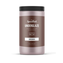 Speedball Underglaze Brown 16 oz Jar Made in USA Lead-Free Color for Pottery and Ceramics Wide Firing Range Cone 05-10 Food Safe