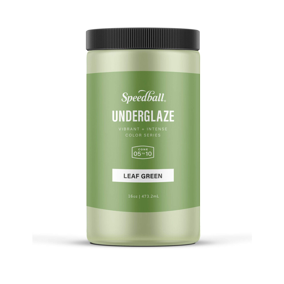 Speedball Underglaze, Bladgroen, 16 oz, Made in USA, Loodvrije Kleur voor Aardewerk en Keramiek
