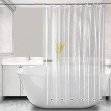 Tonnali 74 inch douchegordijnvoering lang met 6 verzwaarde magneten Lichtgewicht PEVA doorzichtig plastic Langere douchevoering 72 x 74 inch leng