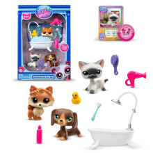 Littlest Pet Shop Grooming Spa Play Pack Gen 7, authentische LPS Wackelkopf-Spielfigur, Sammlerspielzeug, Tier, ab 4 Jahren