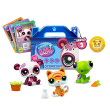 Littlest Pet Shop – Pet Surprise 3er-Pack – Serie 3 Gen 7 Authentische LPS-Wackelkopf-Spielzeugfigur zum Sammeln, Spielzeugtier ab 4 Jahren