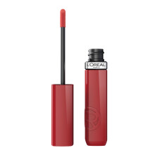 L'Oreal Paris Ufejlbarlig Lak Resistance Flydende Lbestift 16HR Langvarig Lip Makeup med Lak-lignende Glans og Zero Transfer 215 Drunk In Rose