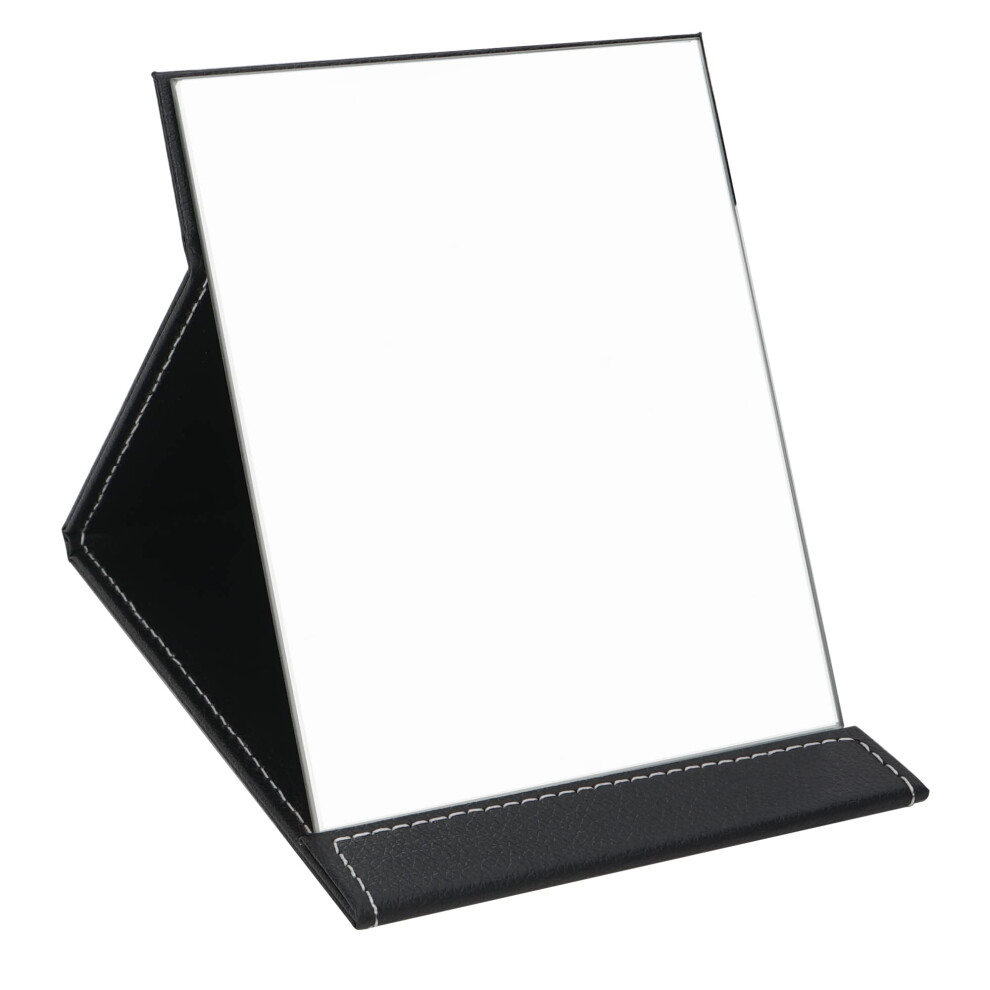 Efaily Folding Travel Mirror Pu Portable Adjustable Rectangular Ultrathin Mirror For Travel Camping Home(6.4W?5.3L)
