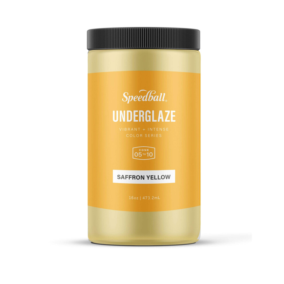 Speedball Underglaze, Saffraan Geel, 16 oz, Made in USA, Loodvrij voor Aardewerk