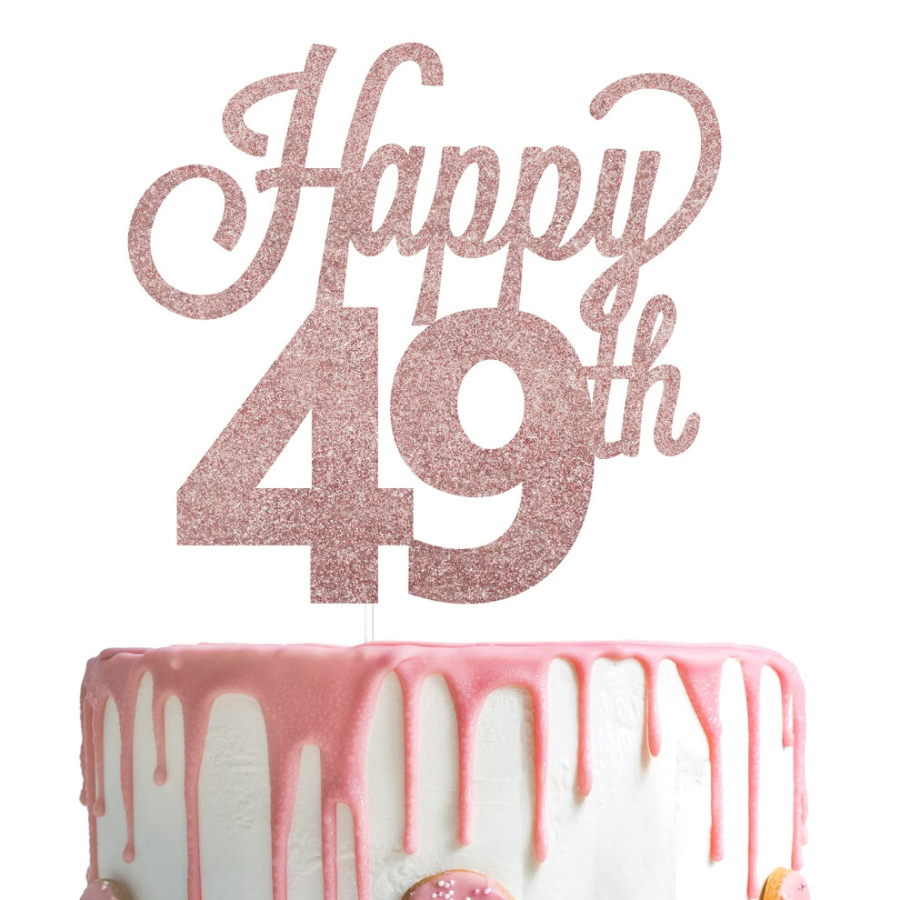 Topper Na Tort Lingteer Z Okazji 49. Urodzin-Pozdrowienia Dla 49-Latka Dekoracje Na Srodek Tortu Urodzinowego Znak.-image