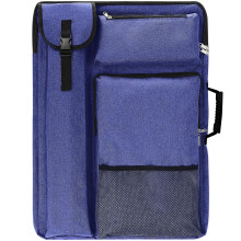 TreochtFUN Estojo de portflio de arte 18 x 24 Bolsa de portflio para arte/quadro/projeto/desenho mochila de artista (azul marinho).