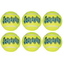 KONG Air Dog Squeak air Tennis Ball Dog Toy Large Yellow 6 Count