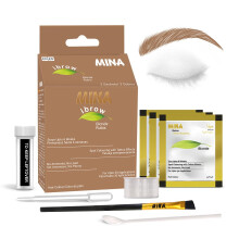 MINA ibrow H?rfarve Tint Kit Almindelig pakke med b?rste til professionel toning og farvning af covers Gr?tt h?r holder op til 6 uger-(30 p?f?rin