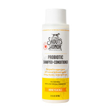 Probiotick ampon a kondicionr pro domc mazlcky Skout's Honor s avokdovm olejem a omega-3 97% prrodnmi parabeny a sulfty bez krutosti 16oz