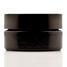Infinity Jars Screw Top Jar 30 Ml (1 fl OZ) Black Ultraviolet Refillable Cosmetic Style Travel Bottles Glass Jar Empty Cosmetic Lotion Containers