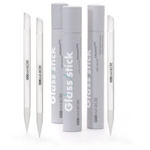 GERMANIKURE glas negleb?ndsstift s?t med 3 - Cuticle Pusher Remover Callous & Dry Skin File Negle Shaper - Etisk fremstillet i Tjekkiet - Profess
