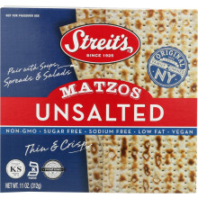 Streit's Unsalted Matzo 11 Ounce (Pack of 4)