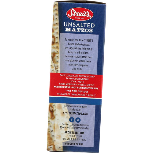 Streit's Unsalted Matzo 11 Ounce (Pack of 4) 1