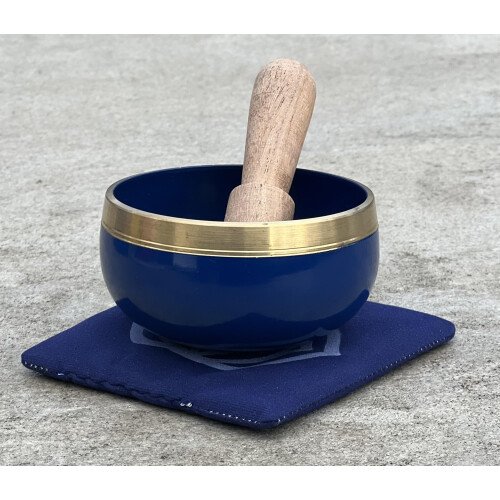 DharmaObjects Tibetan Third Eye Chakra Premium Palm Size Singing Bowl Box Box 1