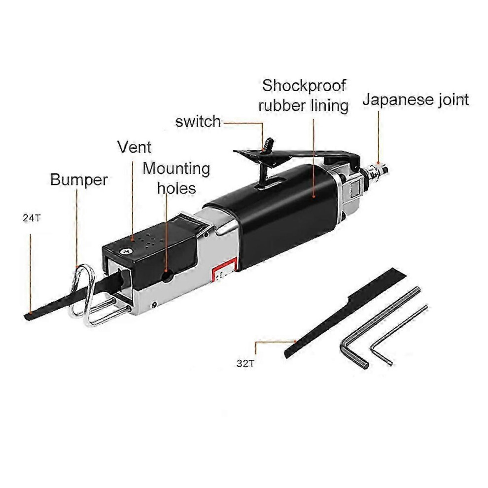 (As show, One size) Pneumatic Reciprocating Saw compatible with Sheet Metal Powerful Cutting Machine Hacksaw Cutter Repairing Tool-image-OPC-PHFKVPZ-NEW