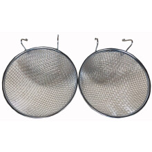 Lot of 2 Galvanized Steel Finch Canary Bird Nests with Metal Cage Hook