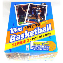 1992-93 Topps Fabrikversiegelte Basketball-Serie 2-Box mit 36 Packungen