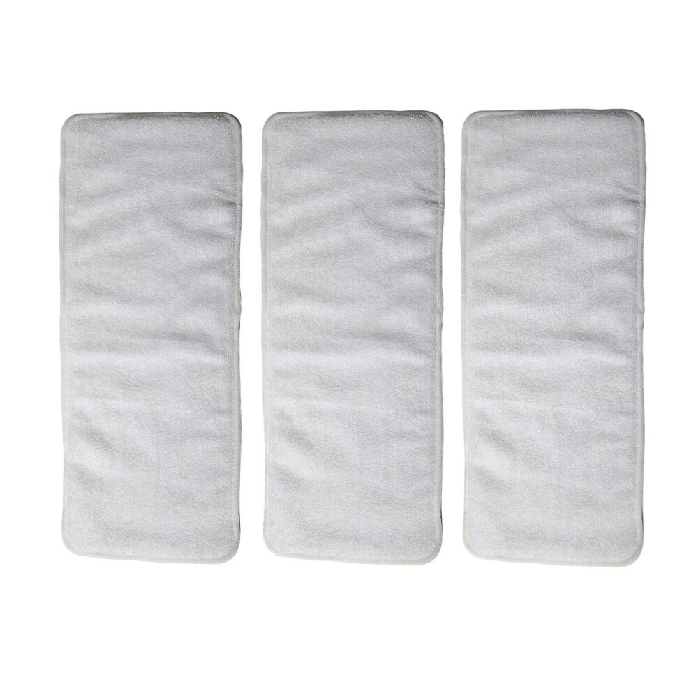 Sigzagor 3 Inserts For Teen Adult Cloth Diaper Nappy Microfiber Reusable Washable Disability Incontinence 7.8Inx19.2in/20Cmx49cm