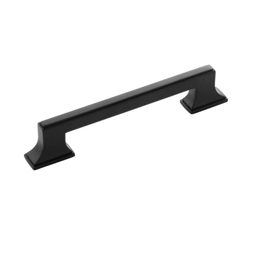 Coleo Belwith-Keeler B077462-MB Brownstone Puxe 5-1/16 polegadas (128 mm) de centro para centro com acabamento preto fosco