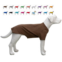 Lovelonglong 2019 Abbigliamento per animali domestici Costumi per cani T-shirt basic in bianco Magliette per cani di taglia grande Caff XXXXL